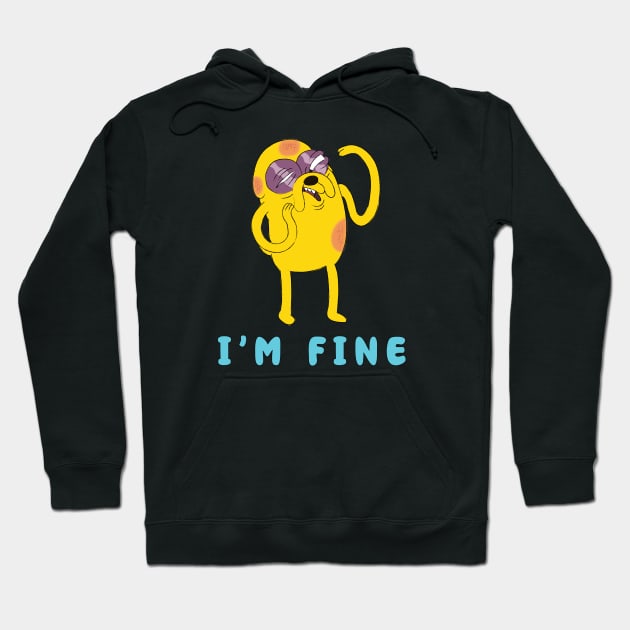 Adventure time I'm fine Hoodie by ahstud 